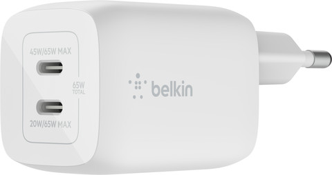 Belkin Power-Delivery-Ladegerät 65 W mit 2 USB-C-Anschlüssen Main Image