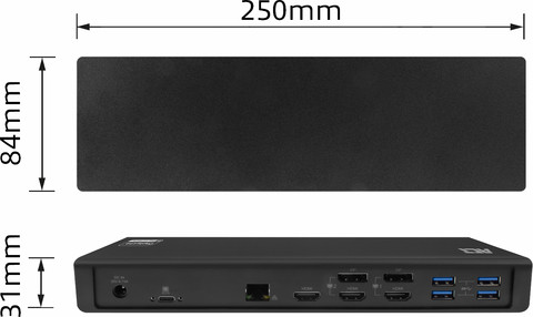 ACT USB-C Triple 4K Docking Station ac7048 null