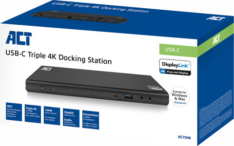 ACT USB-C Triple 4K Docking Station ac7048 null