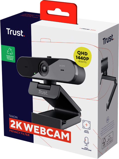 Trust Taxon 2K QHD Webcam packaging