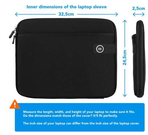 BlueBuilt Laptop Sleeve Width 32.5cm 14 inches Black visual Coolblue 1