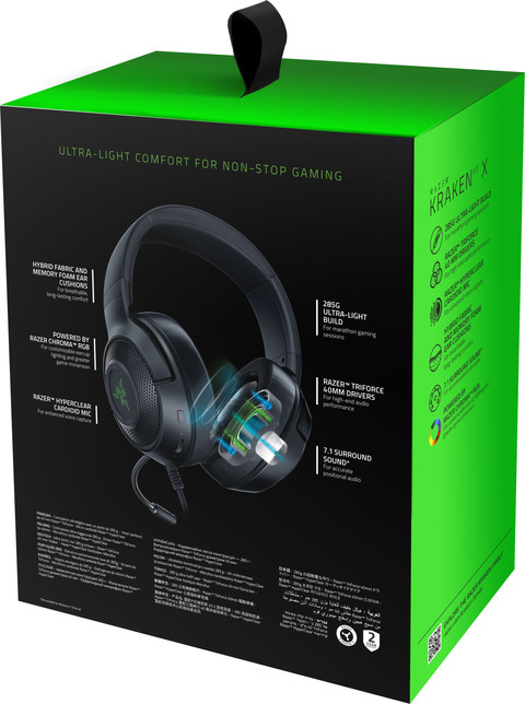 Razer Kraken V3 X USB Casque Gamer emballage