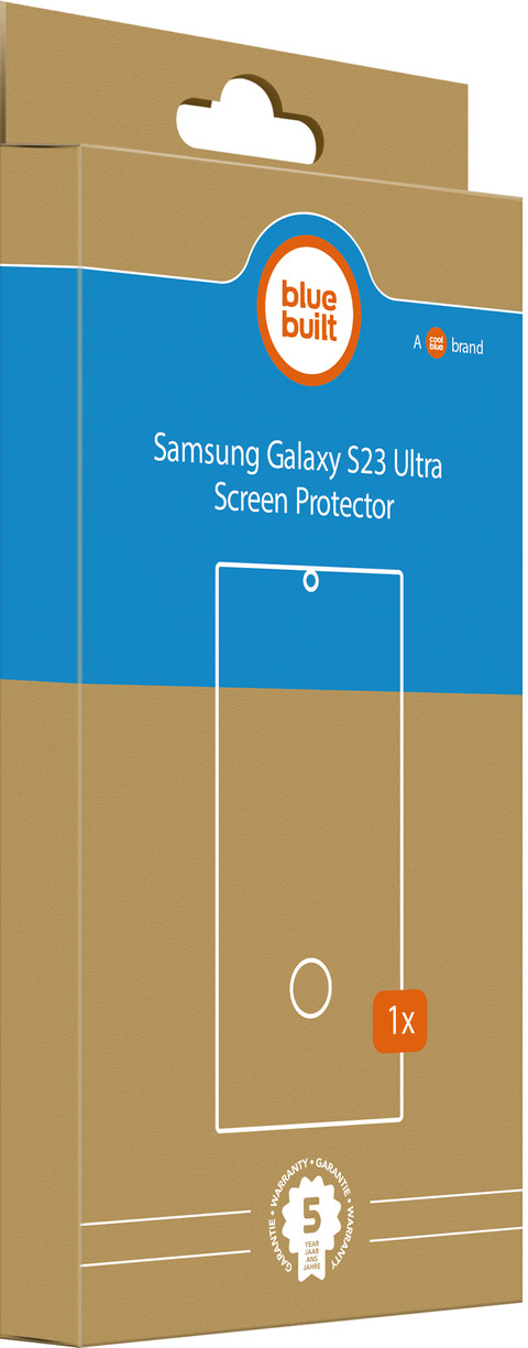 BlueBuilt Samsung Galaxy S23 Ultra Protège-écran Verre emballage