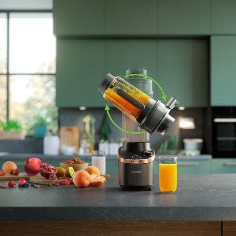 Philips Flip & Juice Blender HR3770/00 product in gebruik