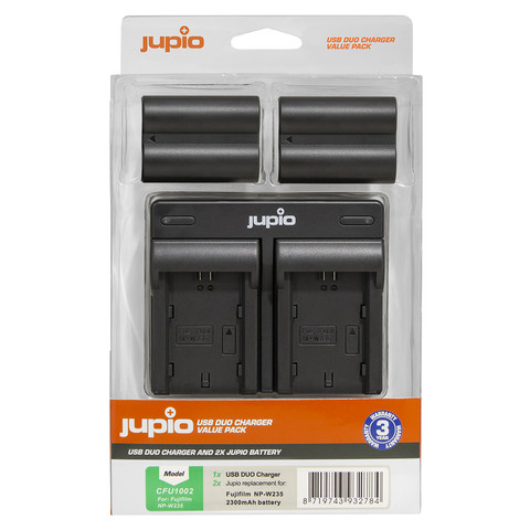 Jupio Kit: Battery NP-W235 (2x) + USB Dual Charger Main Image