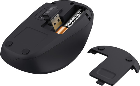 Trust Yvi+ Wireless Mouse Eco Zwart onderkant