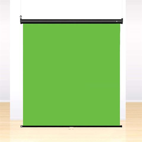 StudioKing Wand Pull-Down Green Screen FB-180200WG 180x200 cm produit à l'usage