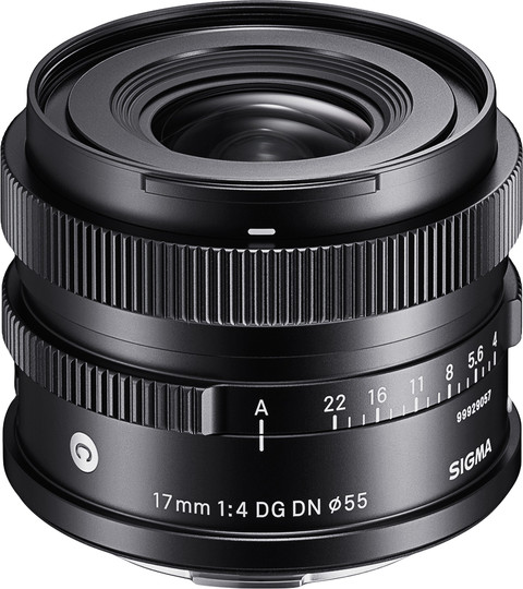 Sigma 17mm f/4 DG DN Contemporary Sony E Mount top