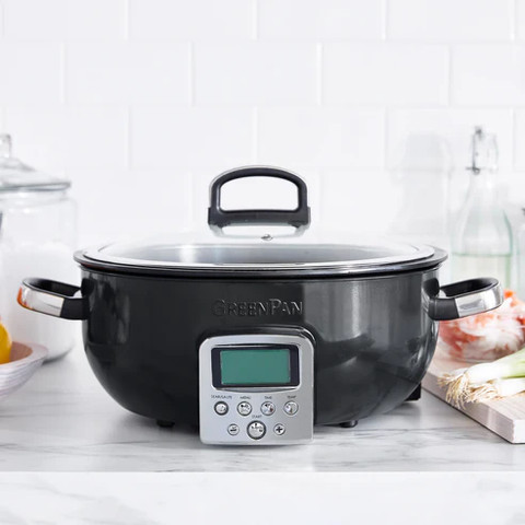 GreenPan Elite Omnicooker Zwart product in gebruik