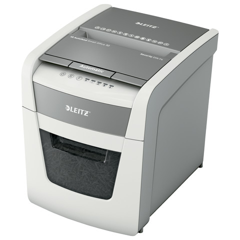 Leitz IQ Small Office Auto+ 50 Paper Shredder P4 right side