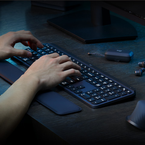 Logitech MX Keys S Combo QWERTY product in use