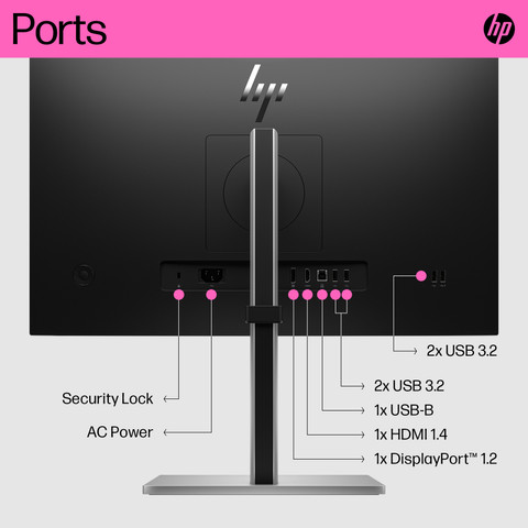 HP E24t G5 Touch FHD Monitor back