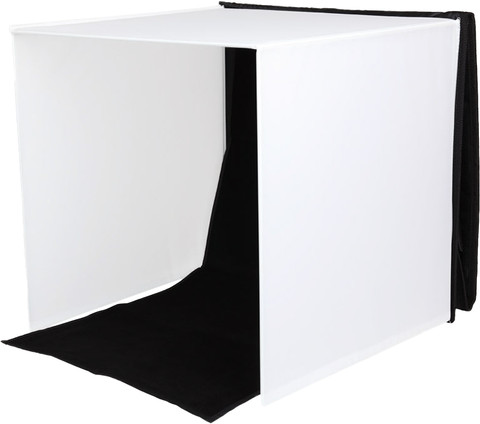 Caruba Portable Fotostudio 40 x 40 x 40 cm + LED-Leuchte (2x) rechte seite