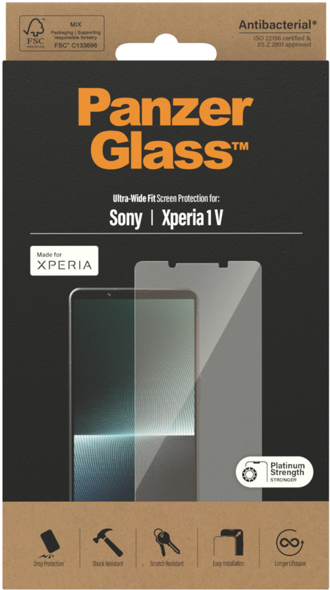 PanzerGlass Ultra-Wide Fit Sony Xperia 1 V Screenprotector Glas null