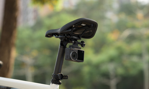 DJI Osmo Action Bike Seat Rail Mount product in use