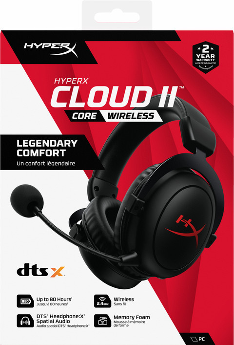 HyperX Cloud II Core Wireless Gaming Headset - Black null