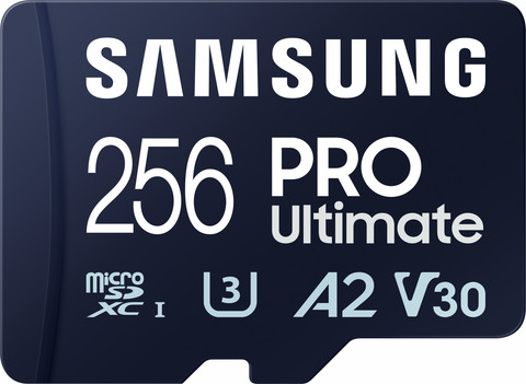 Samsung PRO Ultimate 256GB (2023) MicroSDXC + USB Reader front