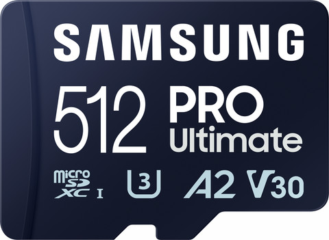 Samsung PRO Ultimate 512 GB (2023) microSDXC + USB lezer voorkant