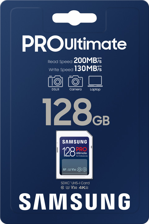 Samsung PRO Ultimate 128 GB (2023) SDXC verpakking