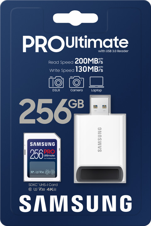 Samsung PRO Ultimate 256 GB (2023) SDXC + USB lezer null