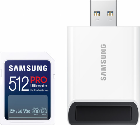 Samsung PRO Ultimate 512 GB (2023) SDXC + USB lezer Main Image