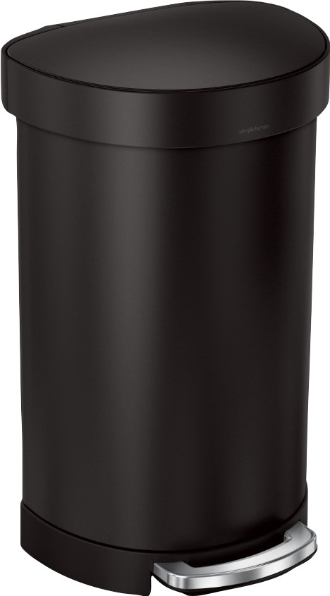 Simplehuman Trash Can Liner Pocket Semi Round 45L Black right side