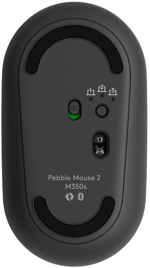 Logitech Pebble Mouse 2 M350s Graphite bottom