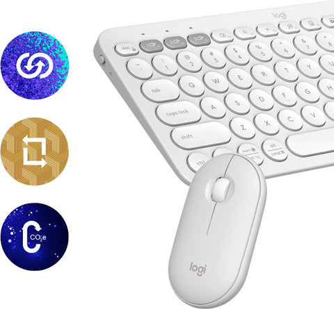 Logitech Pebble 2 Combo Qwerty Wit null