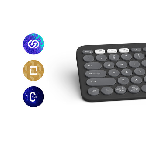 Logitech Pebble Keyboard 2 - K380s Graphite QWERTY null