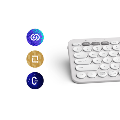 Logitech Pebble Keyboard 2 - K380s Weiß Qwertz visueller lieferant