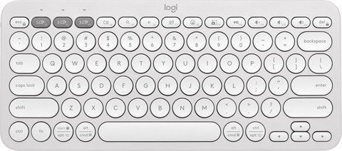 Logitech Pebble Keyboard 2 - K380s Weiß Qwertz oberseite