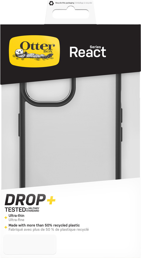 Otterbox React Apple iPhone 15 Back Cover Transparant/Zwart verpakking