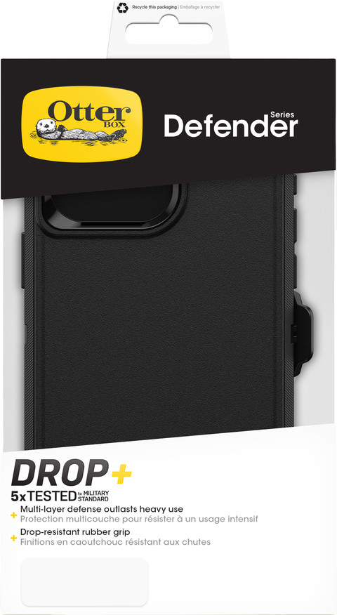 OtterBox Defender Apple iPhone 15 Pro Max Back Cover Black packaging