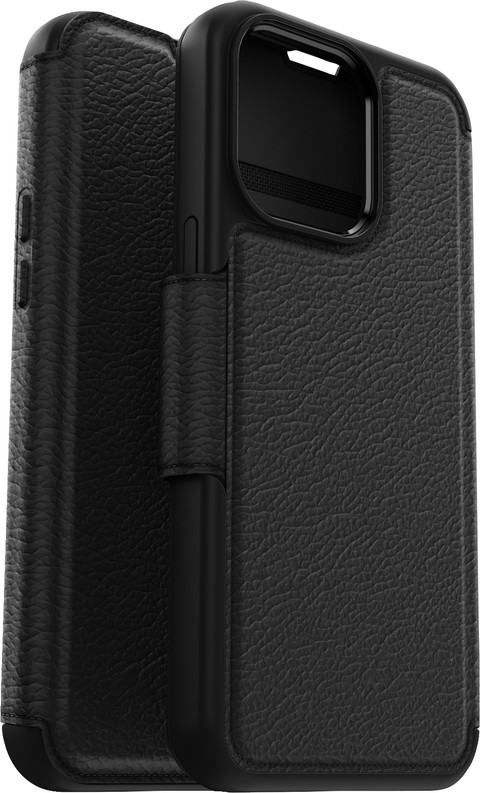 Otterbox Strada Apple iPhone 15 Pro Max Book Case Leer Zwart Met MagSafe achterkant