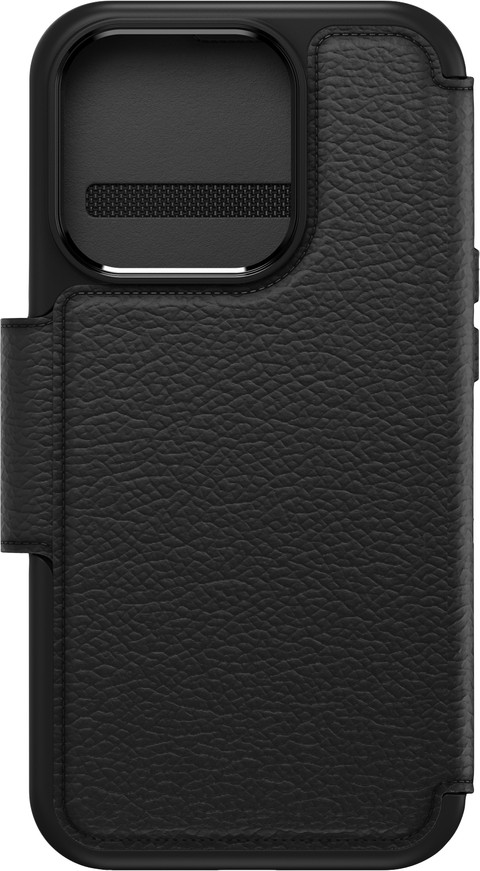 Otterbox Strada Apple iPhone 15 Pro Book Case Leer Zwart Met MagSafe achterkant