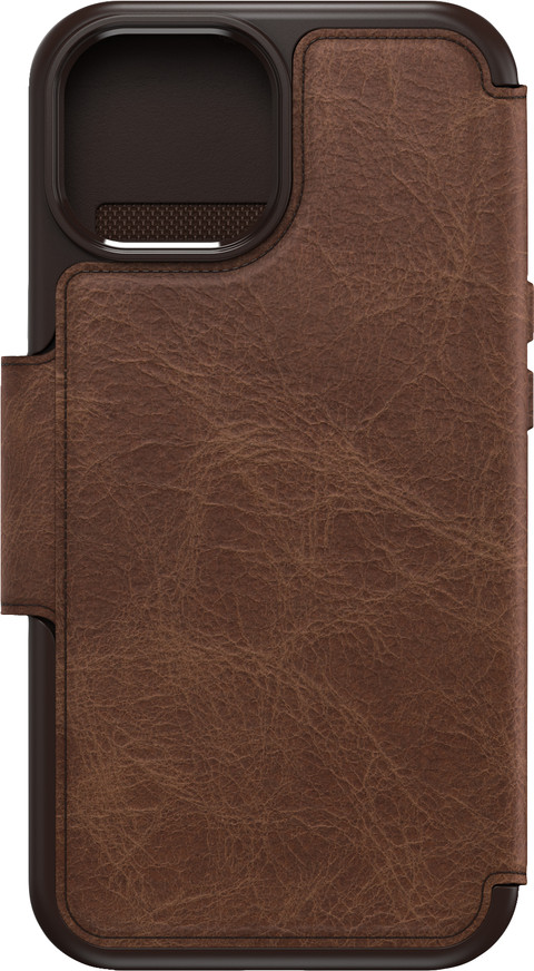 Otterbox Strada Apple iPhone 15 Book Case Leer Bruin Met MagSafe achterkant