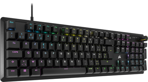 Corsair K70 RGB Core Gaming Toetsenbord Azerty Zwart linkerkant