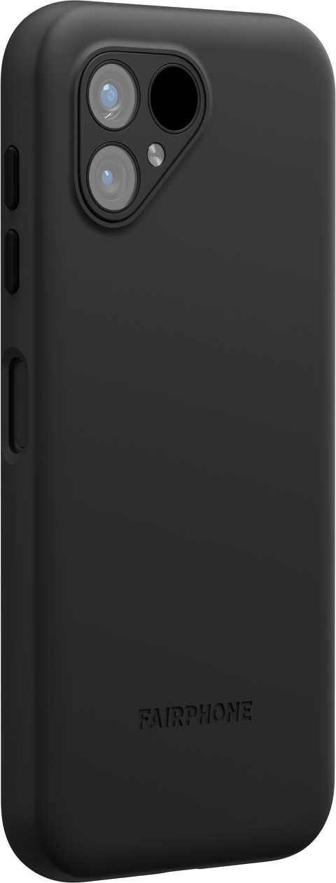 Fairphone 5 Protective Back Cover Zwart linkerkant