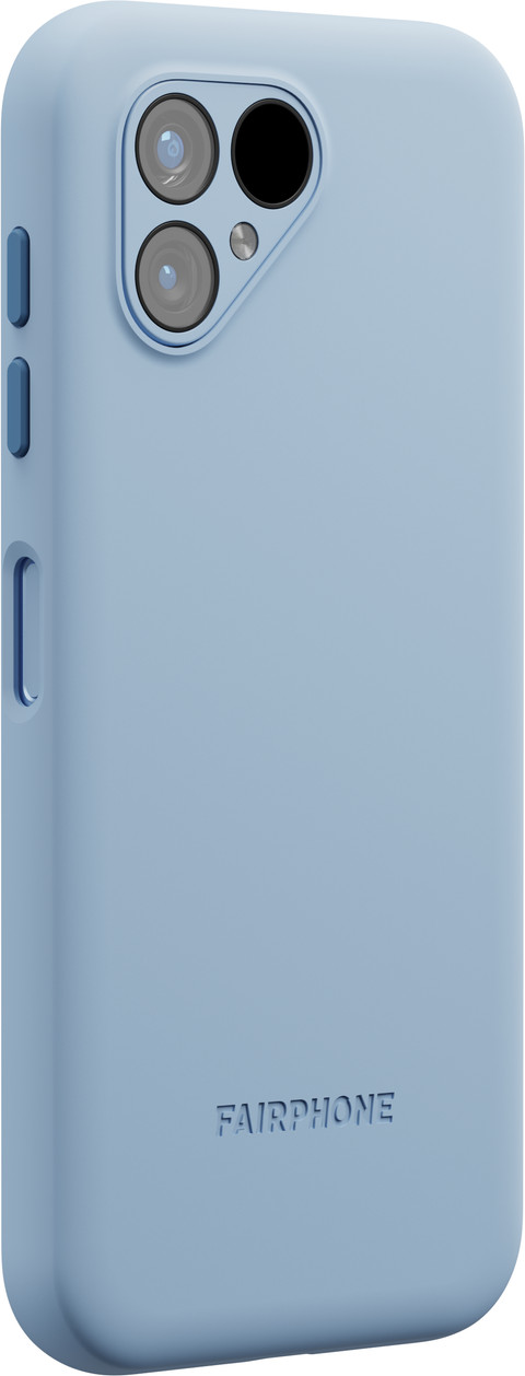 Fairphone 5 Protective Backcover Blau linke seite