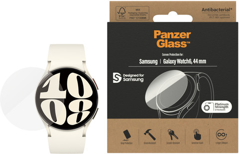 PanzerGlass Antibacterial Samsung Galaxy Watch 7/6 44mm Screen Protector Glass null