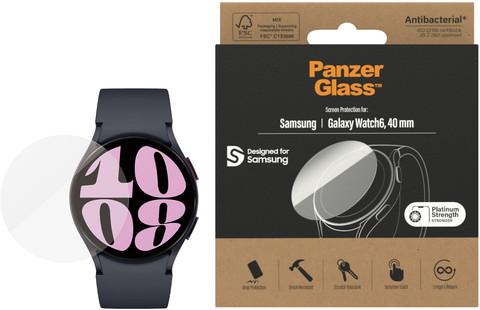 PanzerGlass Anti-Bacterial Samsung Galaxy Watch 7/6 40 mm Protège-écran Verre emballage