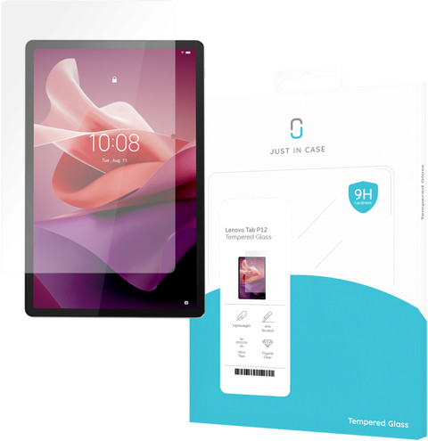 Just in Case Lenovo Tab P12 Screenprotector Glas verpakking