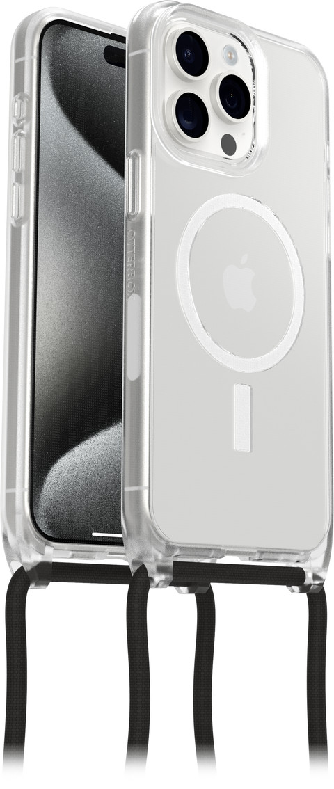 Otterbox React Apple iPhone 15 Pro Max Back Cover Transparent avec Cordon côté droit