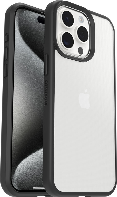 OtterBox React Apple iPhone 15 Pro Max Back Cover Transparent/Black right side