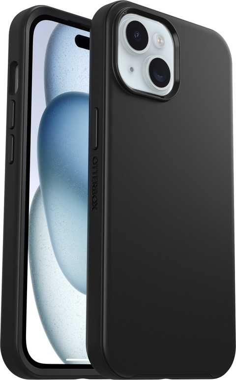 OtterBox Symmetry Apple iPhone 15 Back Cover Black right side