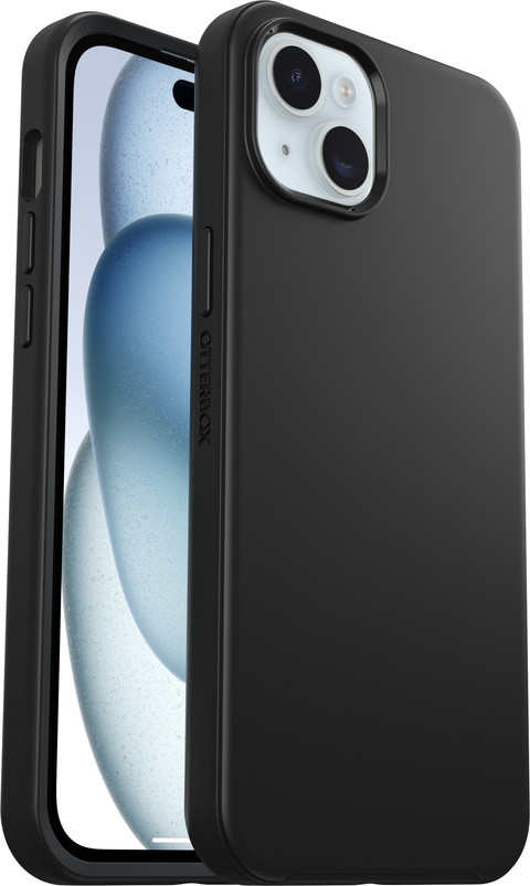 Otterbox Symmetry Apple iPhone 15 Plus Back Cover Zwart Met MagSafe rechterkant