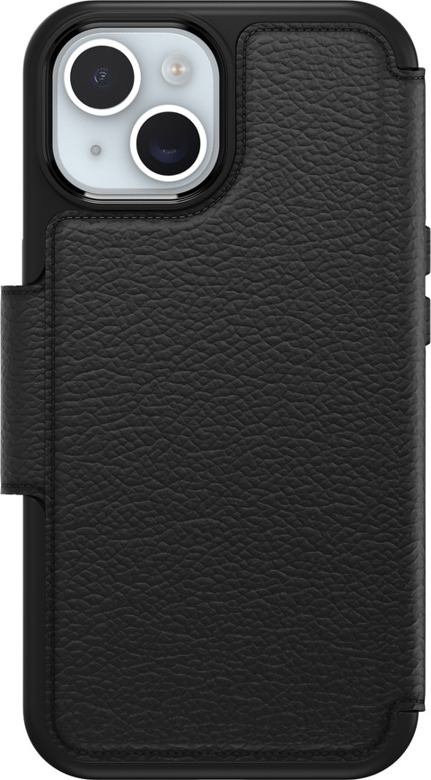 Otterbox Strada Apple iPhone 15 Book Case Cuir Noir avec MagSafe visuel Coolblue 4