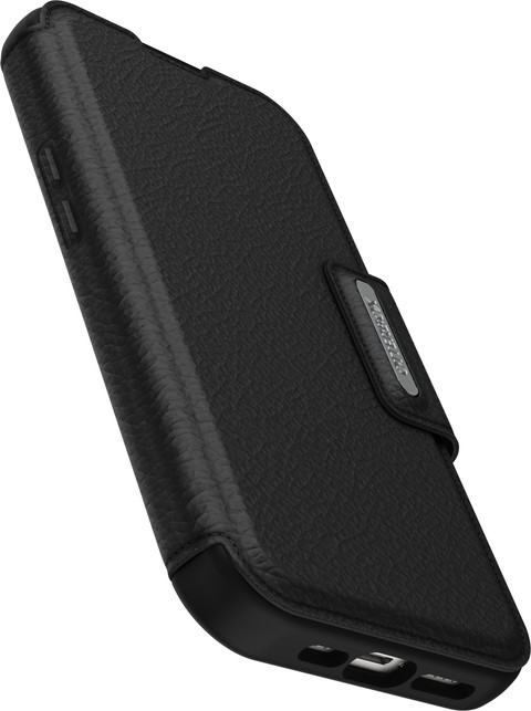 Otterbox Strada Apple iPhone 15 Pro Book Case Leer Zwart Met MagSafe onderkant