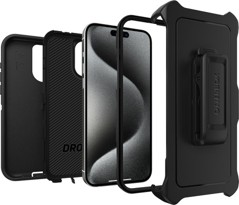 OtterBox Defender Apple iPhone 15 Pro Max Back Cover Black detail