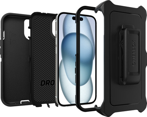 Otterbox Defender Apple iPhone 15 Back Cover Noir détail